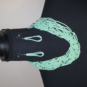 Mint and Silver Jewelry Set